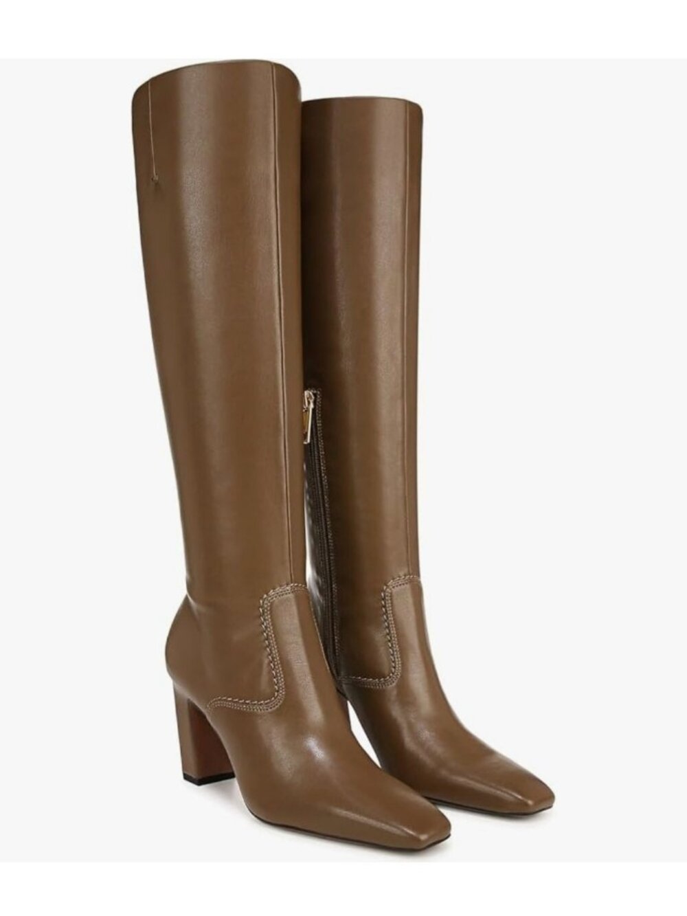 Franco Sarto Bowman Women's Knee High Wide Calf Brown Boots Size 8.5 (WS543)